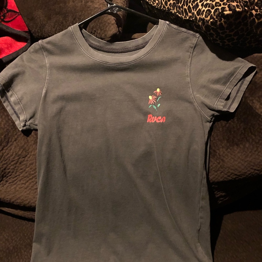 Womens Soft charcoal gray RVCA  t shirt